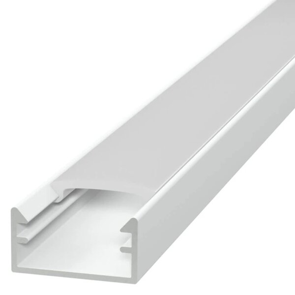 Profilo Mini 1m e 2m Alluminio Bianco stretto solo 14mm per striscia LED Variante Lunghezza 1 Metro