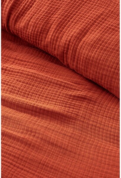 Copriletto in mussola color mattone 220x250 cm Muslin - Mijolnir