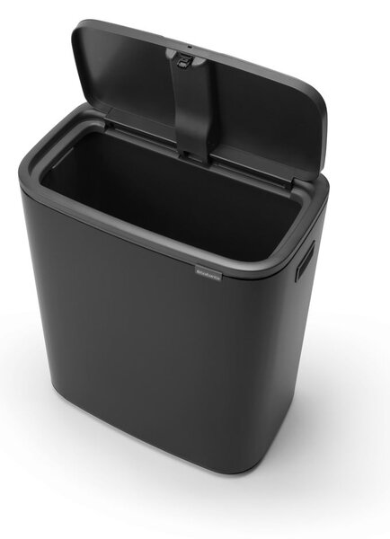 Bidone in acciaio nero opaco touch 60 l Bo Touch Bin - Brabantia