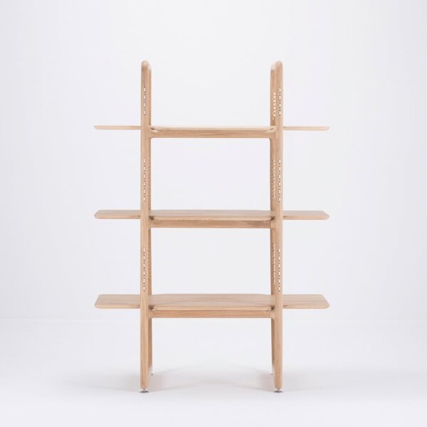 Libreria in legno massiccio di rovere, altezza 140 cm Muse - Gazzda