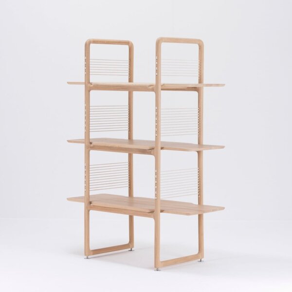 Libreria in legno massiccio di rovere, altezza 140 cm Muse - Gazzda