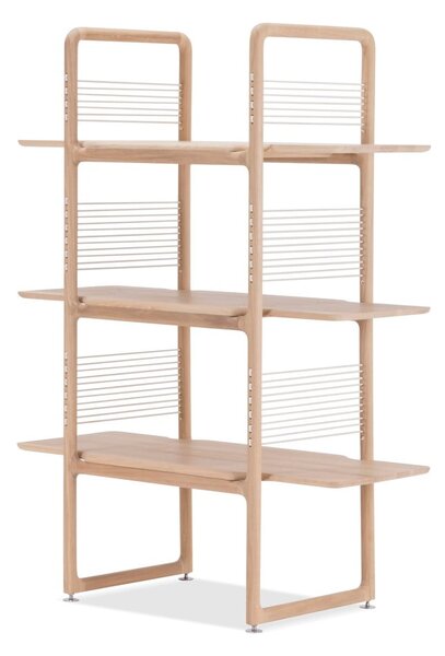Libreria in legno massiccio di rovere, altezza 140 cm Muse - Gazzda