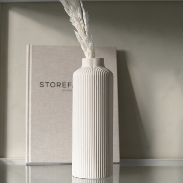 Vaso Adala in Ceramica opaca Beige - Storefactory