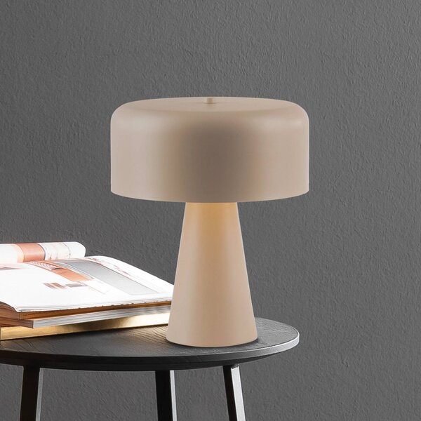 Schöner Wohnen Lampada da tavolo PENTO, Crema / Ambra, Soggiorno / Sala da pranzo, Metallo, Moderno, Lampada da tavolo