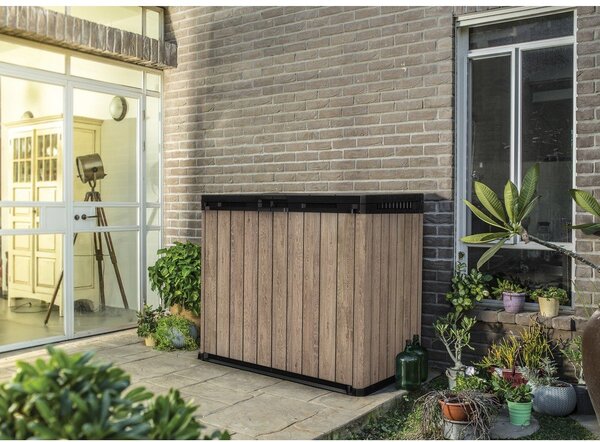 Contenitore da giardino marrone in plastica Deco – Keter