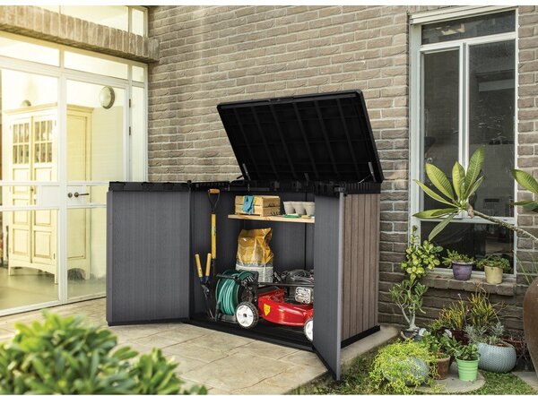 Contenitore da giardino marrone in plastica Deco – Keter