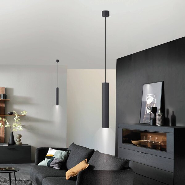Schöner Wohnen Lampada a sospensione DANTE, Nero, Soggiorno / Sala da pranzo, Metallo, Moderno, Lampada a sospensione
