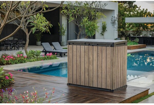 Contenitore da giardino marrone in plastica Deco – Keter