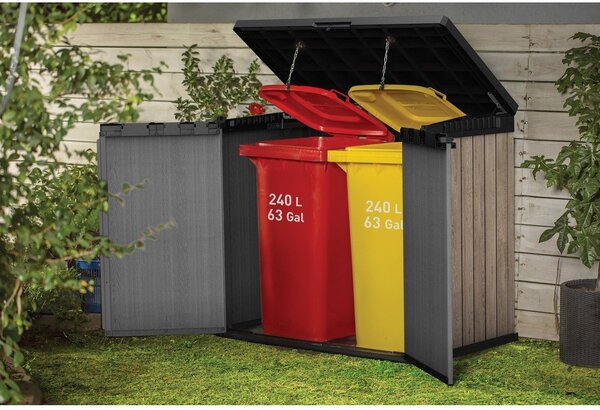 Contenitore da giardino marrone in plastica Deco – Keter