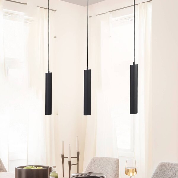 Schöner Wohnen Lampada a sospensione DANTE, Nero, Soggiorno / Sala da pranzo, Metallo, Moderno, Lampada a sospensione