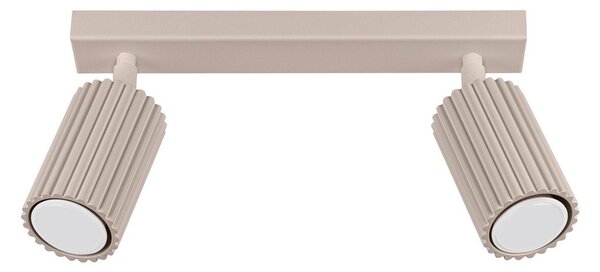 Faretto grigio tortora in metallo 6,5x30 cm Gleam – Sollux