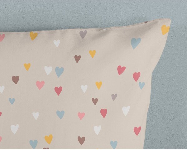 Set copripiumino e federa da bambini marrone/beige in cotone per culla 100x135 cm Hugs – Good Morning