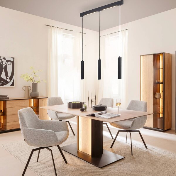 Schöner Wohnen Lampada a sospensione DANTE, Nero, Soggiorno / Sala da pranzo, Metallo, Moderno, Lampada a sospensione