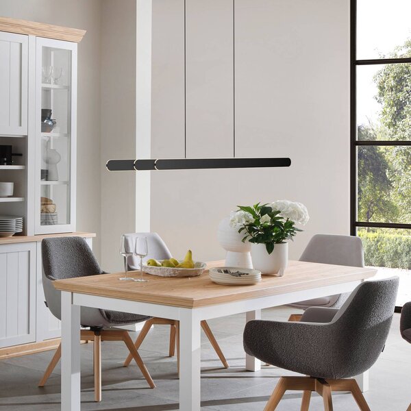 Schöner Wohnen Lampada a sospensione ADRIANA ROUND, dimmerabile, Nero, Soggiorno / Sala da pranzo, Alluminio, Moderno, Lampada a sospensione