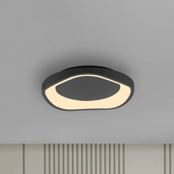 Schöner Wohnen Plafoniera soffitto MONTA, dimmerabile, Nero, Soggiorno / Sala da pranzo, Metallo, Moderno, Plafoniera
