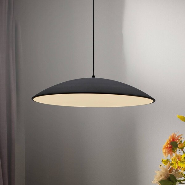 Schöner Wohnen Lampada a sospensione LENTE, dimmerabile, Nero, Soggiorno / Sala da pranzo, Metallo, Moderno, Lampada a sospensione