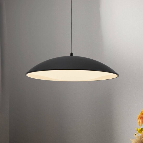 Schöner Wohnen Lampada a sospensione LENTE, dimmerabile, Nero, Soggiorno / Sala da pranzo, Metallo, Moderno, Lampada a sospensione