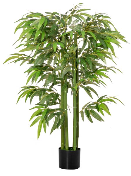 HOMCOM Pianta di Ficus Artificiale 135m in Vaso con 756 Foglie