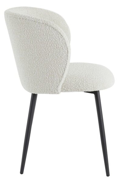 Sedia da pranzo bianca in imbottito Elyna – Light & Living