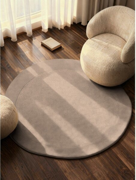 Tappeto rotondo beige in misto lana tessuto a mano ø 160 cm Kari Organic – Villeroy&Boch