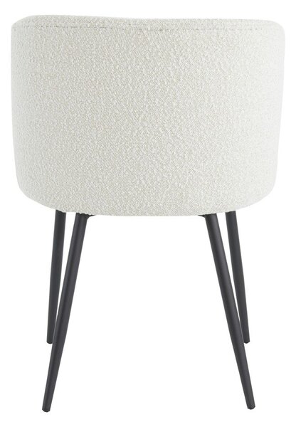 Sedia da pranzo bianca in imbottito Elyna – Light & Living