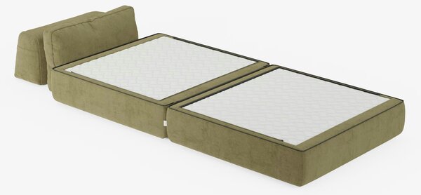 Rift poltrona letto con materasso alto 24 cm e memory foam - schienale