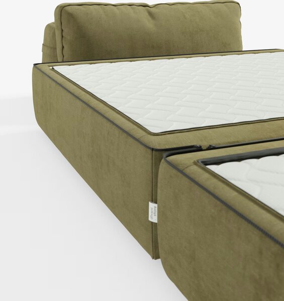 Rift poltrona letto con materasso alto 24 cm e memory foam - schienale
