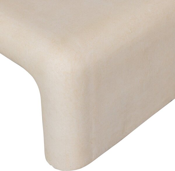 Set di tavolini da salotto color crema con effetto pietra 2 pz 42x92 cm Stani – WOOOD