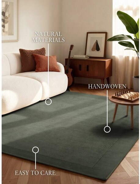 Tappeto verde scuro in misto lana tessuto a mano 80x150 cm Kari – Villeroy&Boch