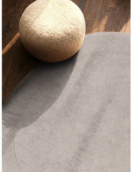 Tappeto rotondo grigio in misto lana tessuto a mano ø 160 cm Kari Organic – Villeroy&Boch