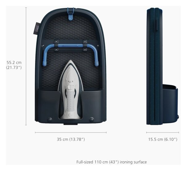 Joseph Joseph Pocket Max Plus 110 Blue Asse da Stiro Pieghevole Copertura Multistrato DripLock