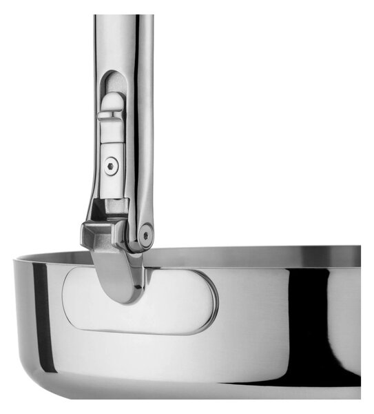 Joseph Joseph Space Steel Padella 28 cm Inox Manico Pieghevole Coperchio x Gas Elettrico Induzione Forno