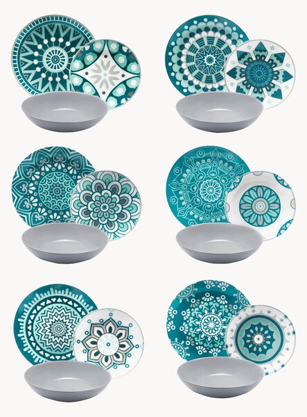 Servizio di piatti Mandala, 6 persone, set da 18