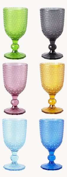 Set di 6 bicchieri da vino Ice