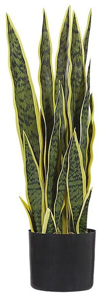 Pianta artificiale di serpente in vaso verde e Nero Materiale sintetico 63 cm Accessorio decorativo per interni Beliani