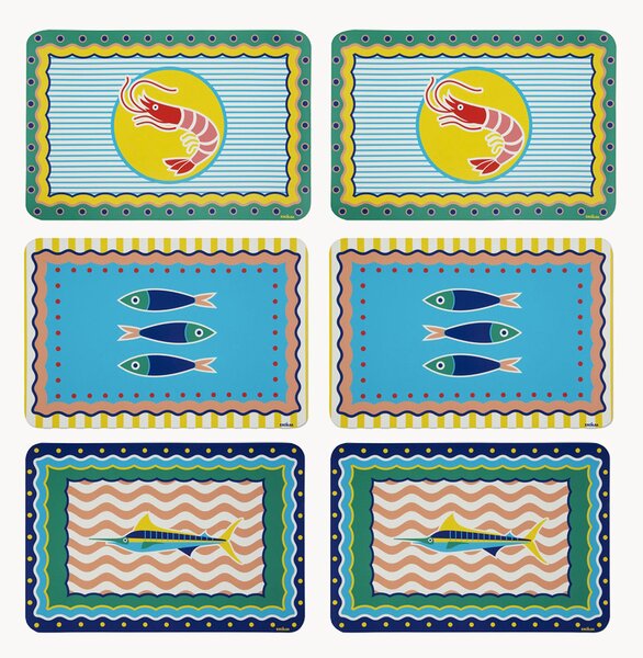 Set di 6 tovagliette americane Corfù