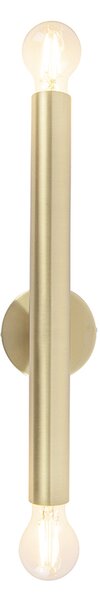 Lampada da parete vintage oro 2 luci - Tubi