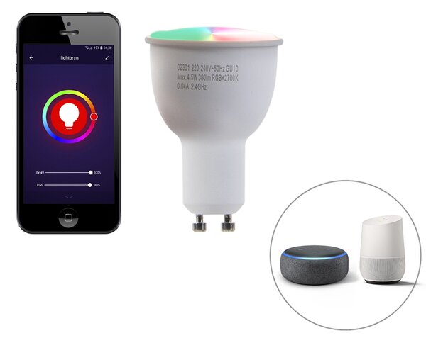 Faretto da incasso bianco orientabile incl lampadina smart GU10 - CISCO