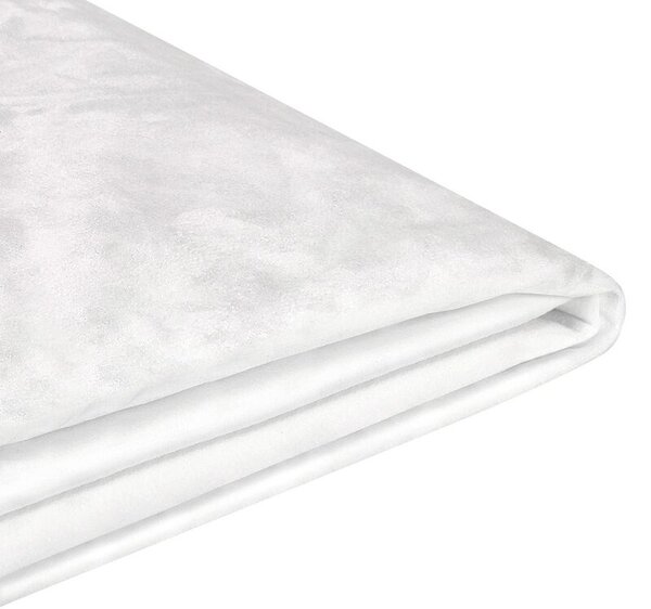 Fodera per struttura letto in velluto bianco per letto 180 x 200 cm sfoderabile e lavabile Beliani