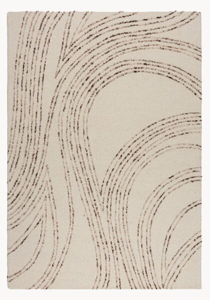 Tappeto in lana fatto a mano con motivo in rilievo Abstract Swirl