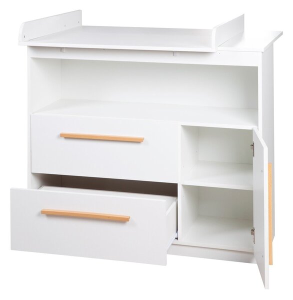 Cassettiera bassa bianca 107x98 cm Lilo - Roba