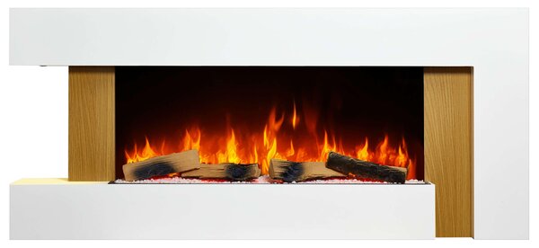 Camino elettrico ArtiFlame Fjord AF52 – da montare a parete, da utilizzare come elemento d'arredo autonomo o da posizionare su un mobile/ripiano. Design moderno e versatile