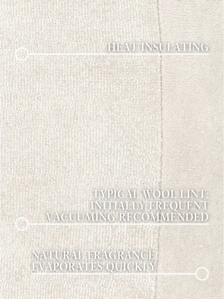 Tappeto rotondo color crema in misto lana tessuto a mano ø 160 cm Kari Organic – Villeroy&Boch