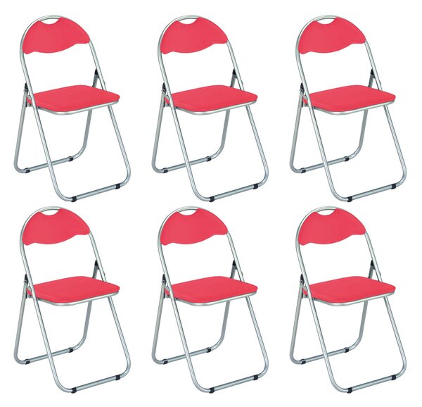 LUCIE ROUND - Set di 6 sedie pieghevole salvaspazio