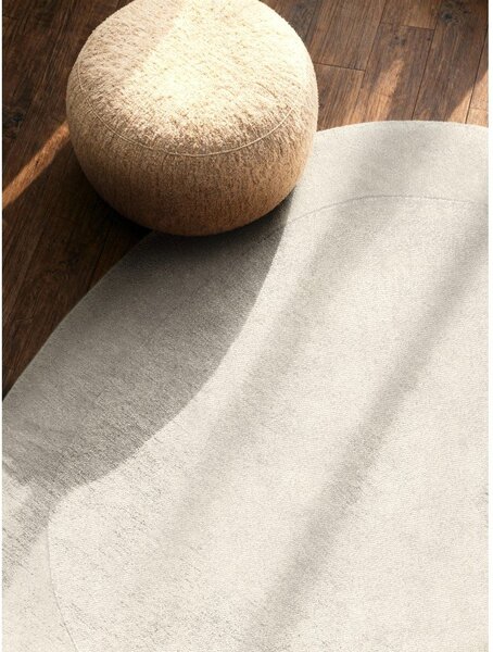 Tappeto rotondo color crema in misto lana tessuto a mano ø 160 cm Kari Organic – Villeroy&Boch