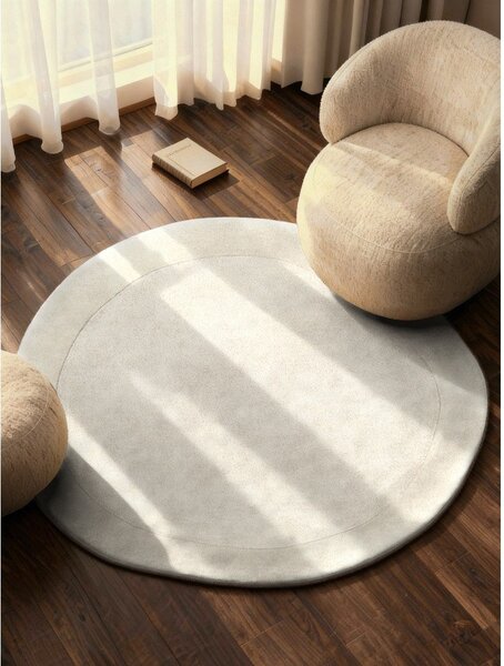 Tappeto rotondo color crema in misto lana tessuto a mano ø 160 cm Kari Organic – Villeroy&Boch