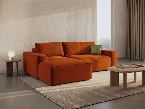 Divano letto color mattone (angolo sinistro) Jodie - Micadoni Home