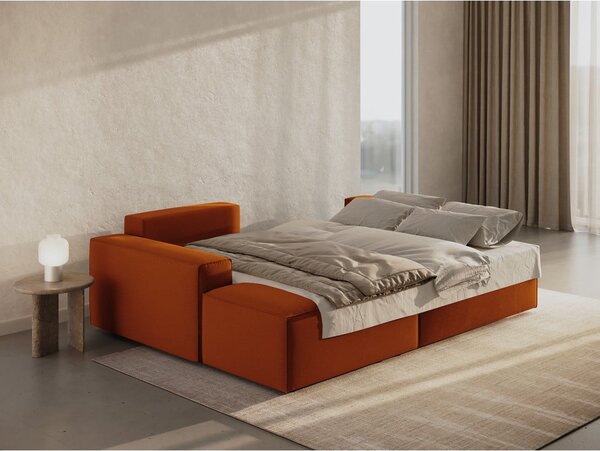 Divano letto color mattone (angolo sinistro) Jodie - Micadoni Home