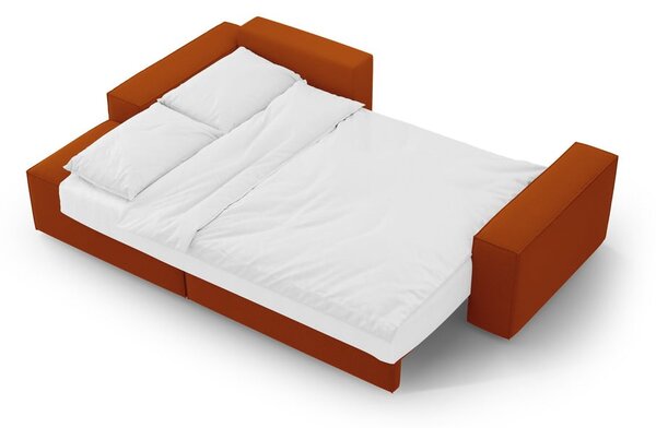 Divano letto color mattone (angolo sinistro) Jodie - Micadoni Home