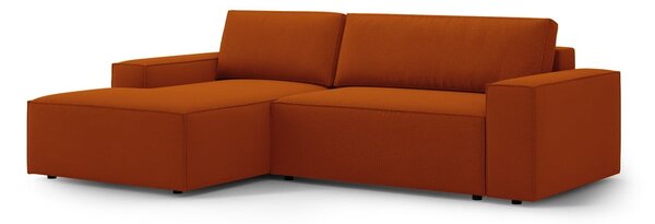 Divano letto color mattone (angolo sinistro) Jodie - Micadoni Home